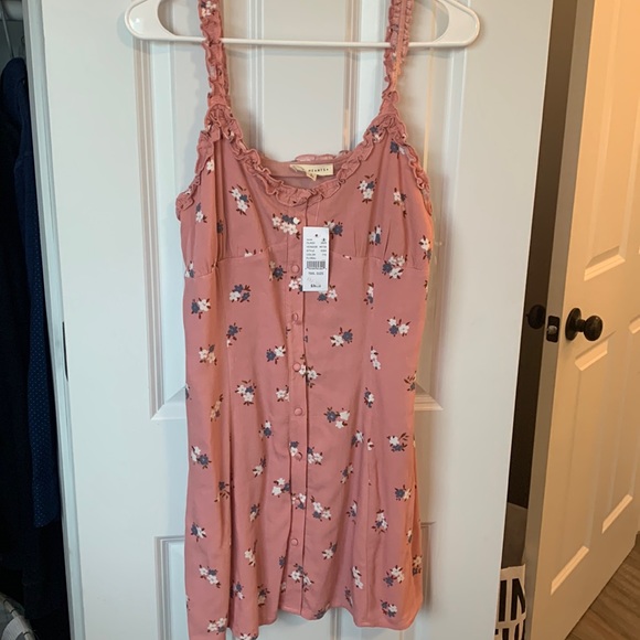 NWT PACSUN PINK FLORAL DRESSS - Picture 1 of 3